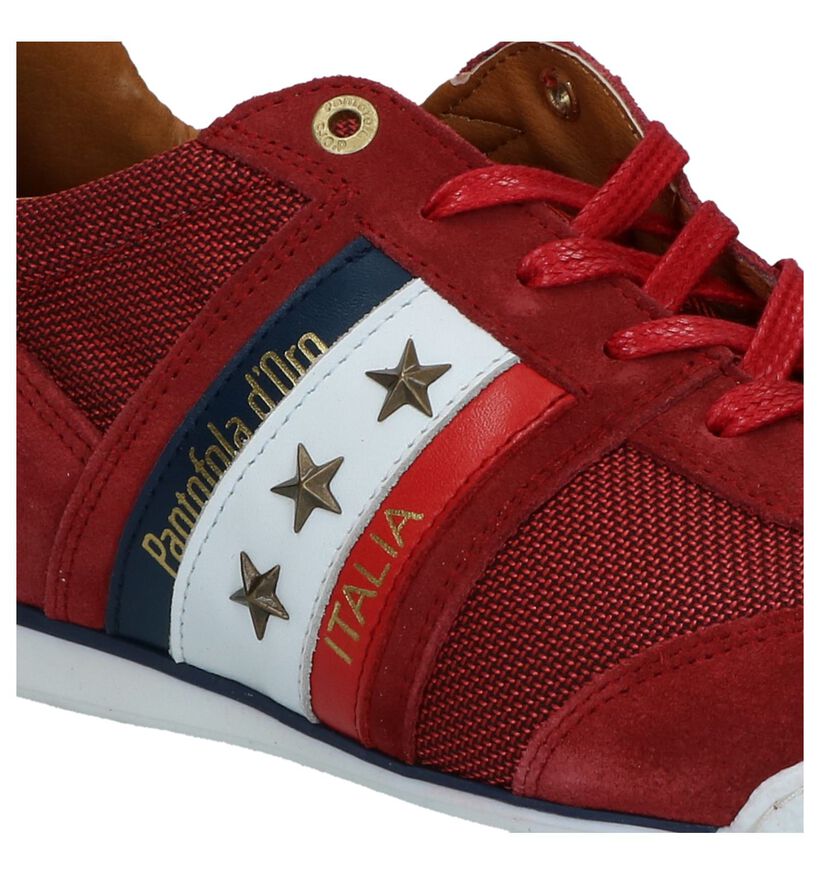 Rode Casual Veterschoenen Pantofola d'Oro Imola in daim (240866)