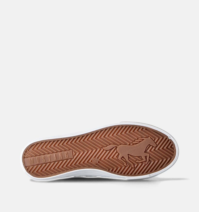 Mustang Baskets casual en Taupe pour femmes (351248) - pour semelles orthopédiques