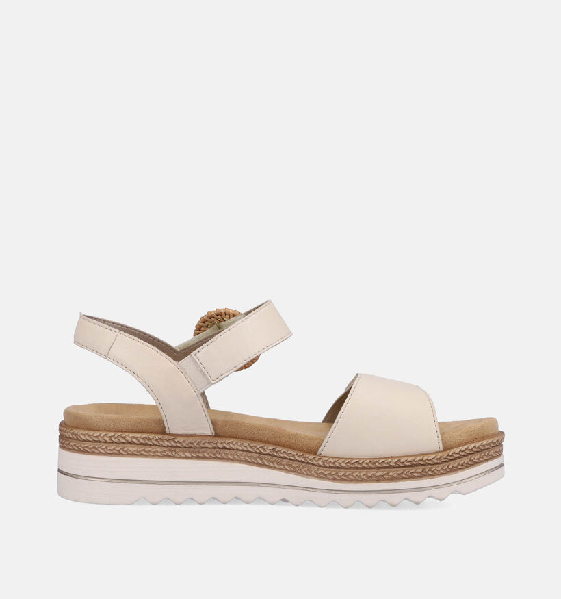 Remonte Ecru Sandalen met sleehak voor dames (354843) - geschikt voor steunzolen