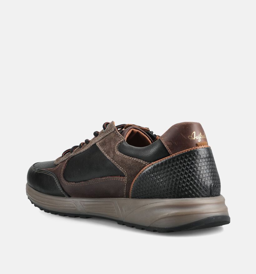 Australian Hawker Width Zwart Schoenen met Veter en Rits voor heren (378406) - geschikt voor steunzolen
