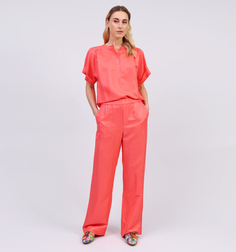 Minus Sabbi Rode Linnen Broek voor dames (354546)