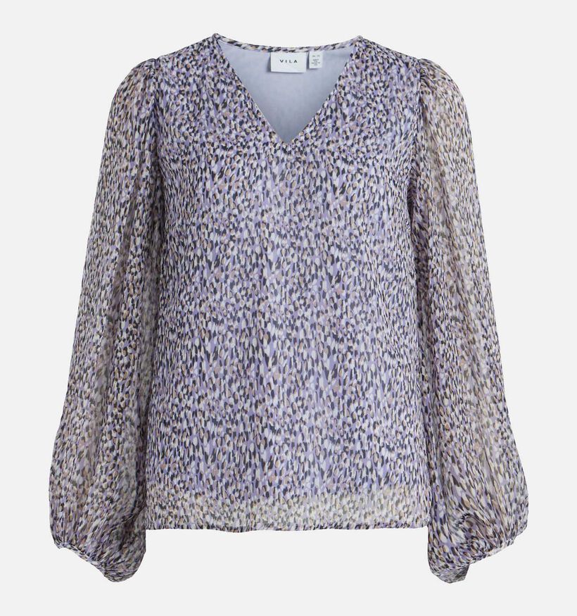 Vila Falia Blouse avec manches bouffantes en Violet pour femmes (323689)