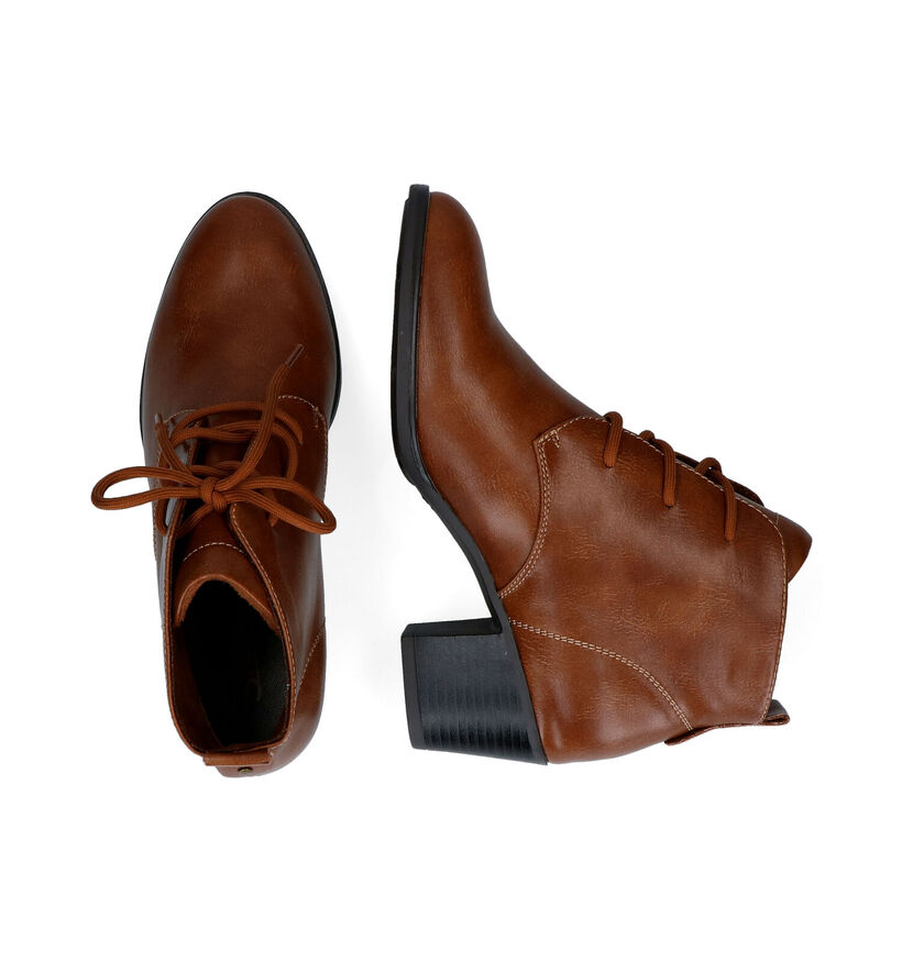 Signatur Bottines à lacets en Cognac pour femmes (314419)