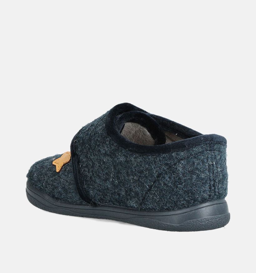Milo & Mila Stars Blauwe Pantoffels voor jongens, meisjes (364946) - geschikt voor steunzolen