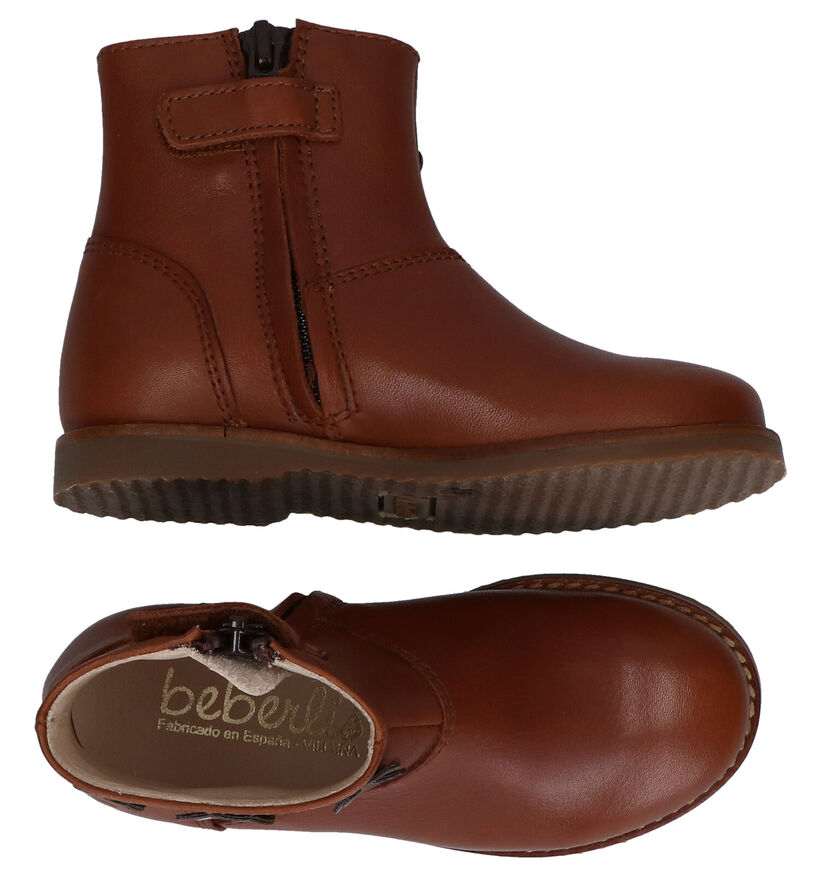 Beberlis Cognac Korte Laarzen in leer (297354)