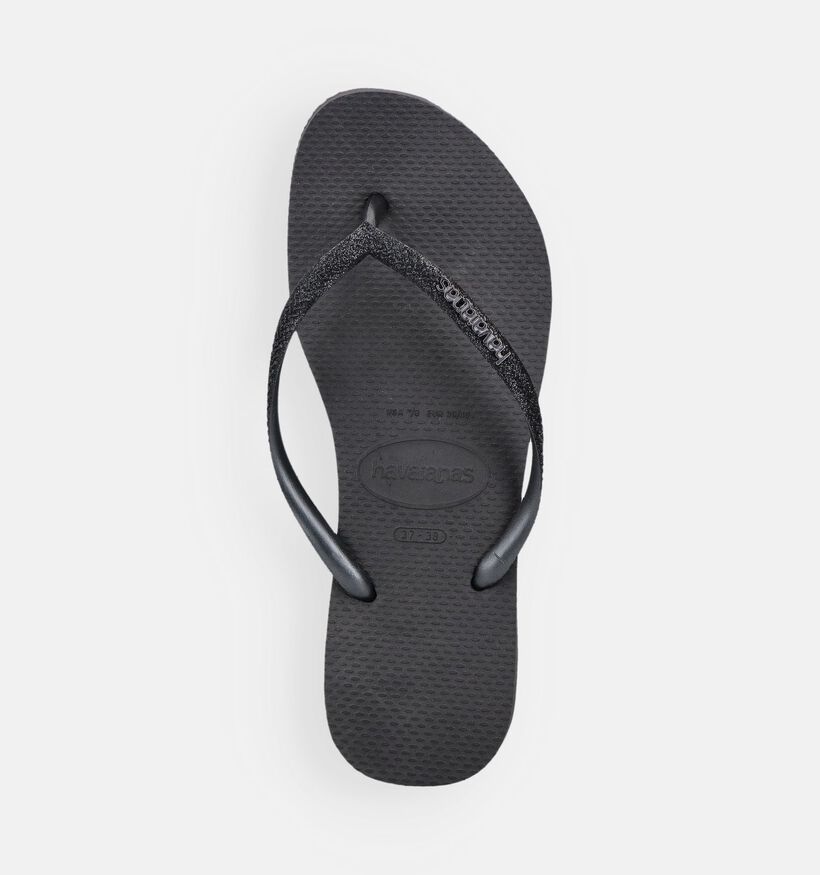 Havaianas Slim Zwarte Teenslippers voor dames (373107)