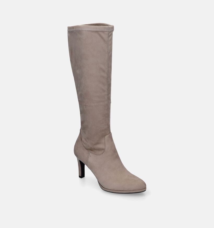 Tamaris Bottes hautes en Beige en textile (315467)