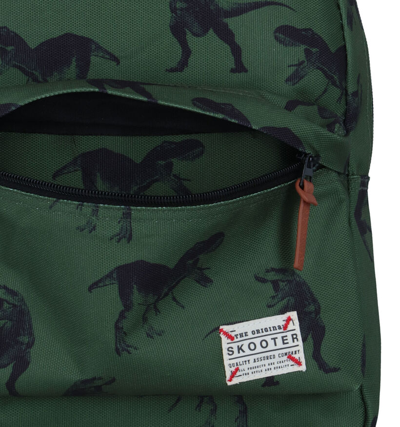 Skooter Kaki Rugzak met dino's voor jongens (342524)
