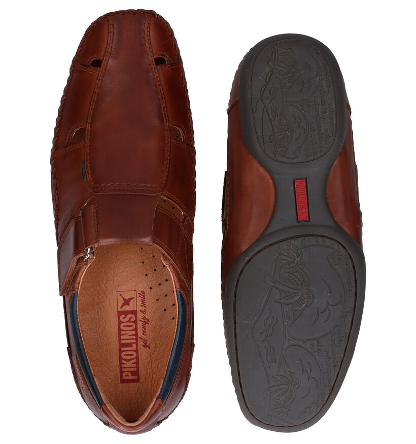 Pikolinos Puerto Rico Cognac Velcroschoenen in leer (289155)