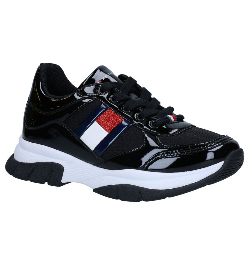 Tommy Hilfiger Zwarte Veterschoenen in kunstleer (279911)