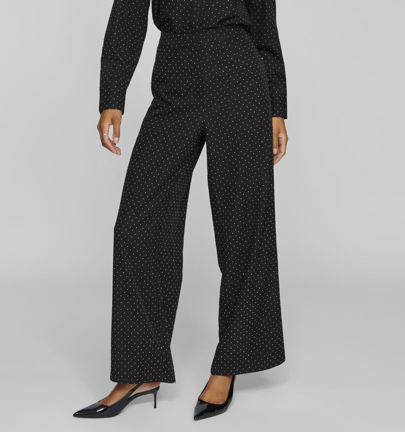 Vila Similetta Zwarte Wijde broek voor dames (348721)