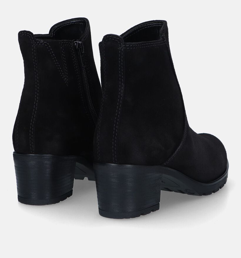 Gabor Bottines en daim en Noir pour femmes (328205)