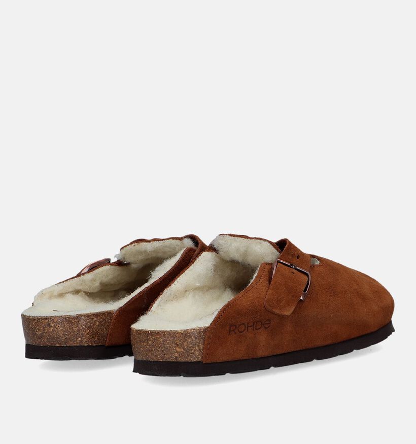 Rohde Alba Cognac Pantoffels voor dames (334268)