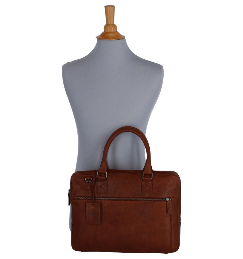 Burkely Sacs d'ordinateur portable en Cognac en cuir (249367)