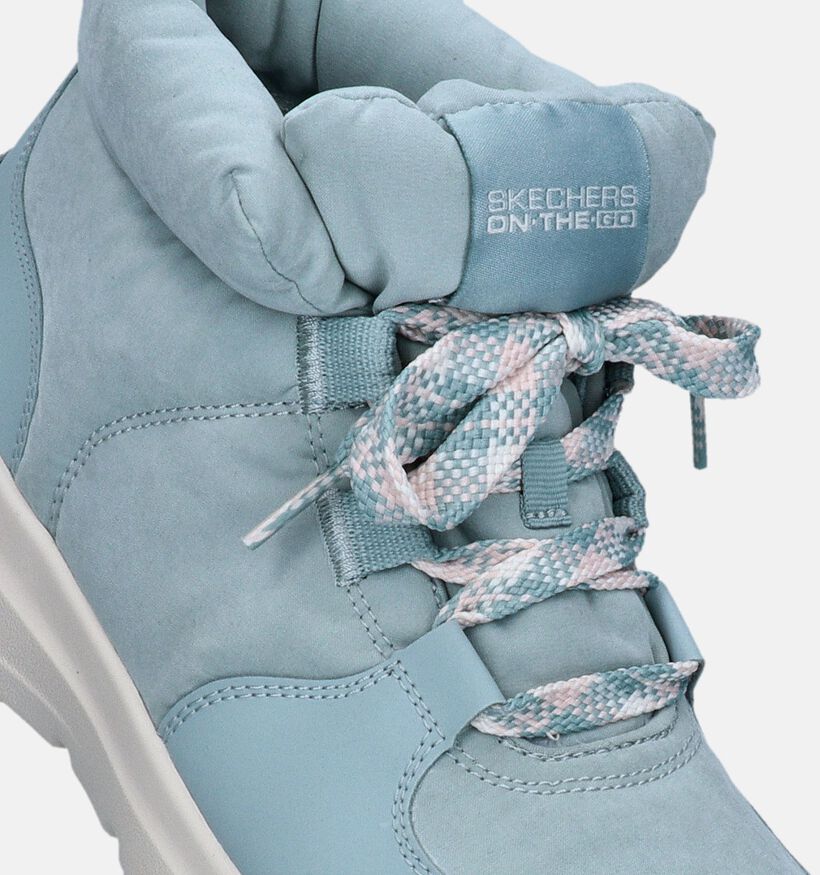 Skechers Glacial Ultra Trend Up Blauwe Sneakers voor dames (346358)