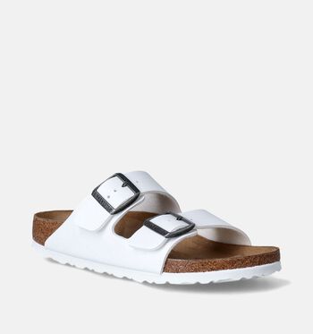 Birkenstock Arizona Nu-pieds White/Gold/Copper/Silver Birko-Flor/Silver