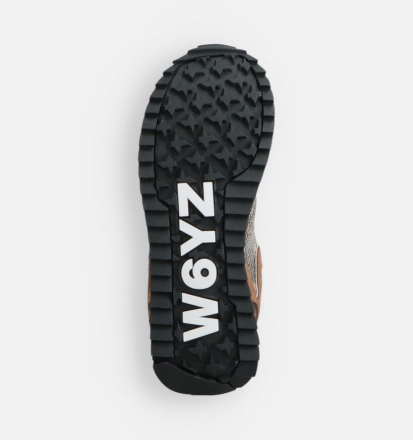 W6YZ Deva Bruine/Zwarte Platformsneakers voor dames (364048) - geschikt voor steunzolen