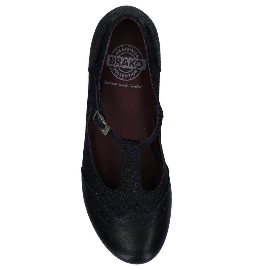 Brako Anatomics Donker Blauwe Pumps Comfort in leer (232686)