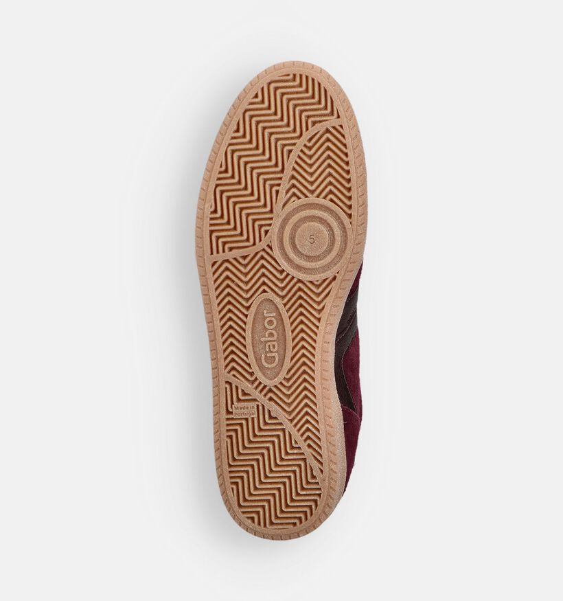 Gabor Bordeaux Sneakers voor dames (360301) - geschikt voor steunzolen