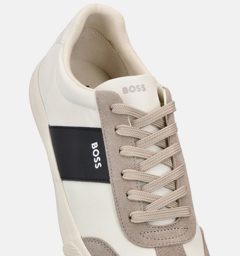 BOSS Aiden Tenn Chaussures &agrave; lacets en Blanc pour hommes (369010) - pour semelles orthop&eacute;diques