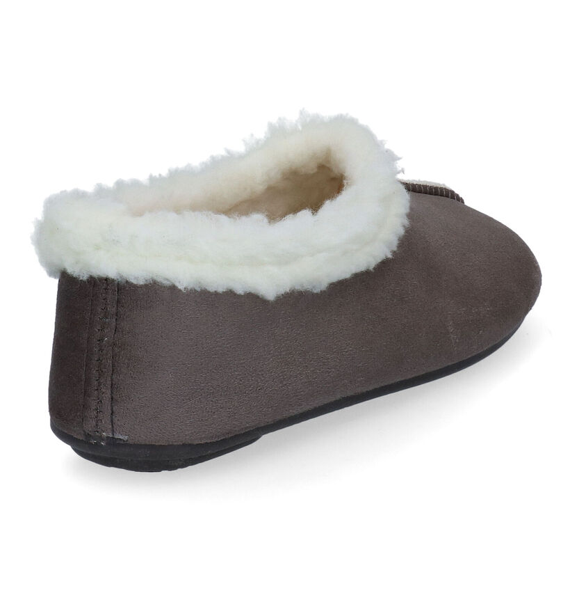 Nortena's Grijze Pantoffels in faux fur (311094)