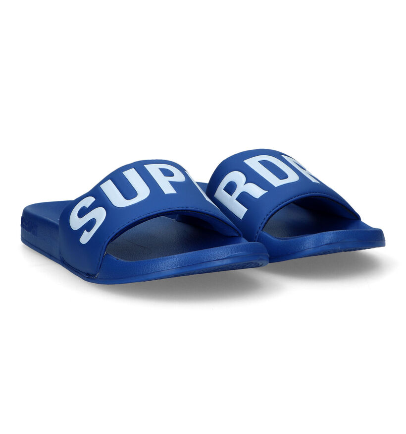 Superdry Code Core Vegan Blauwe Badslippers in kunststof (326925)