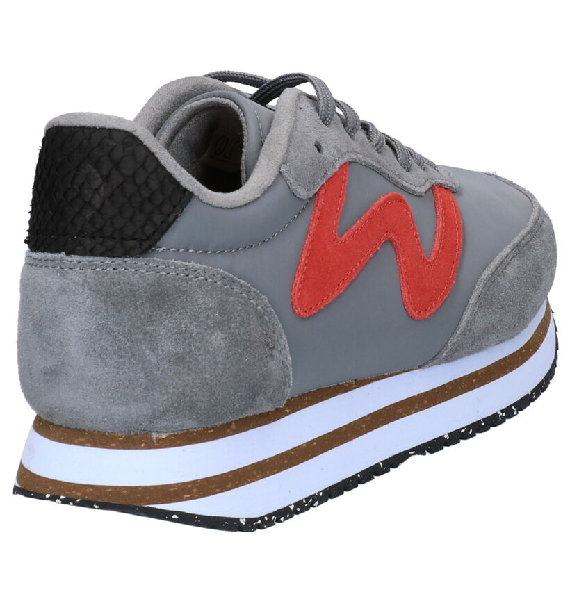 Woden Olivia Plateau Baskets en Gris en textile (277422)