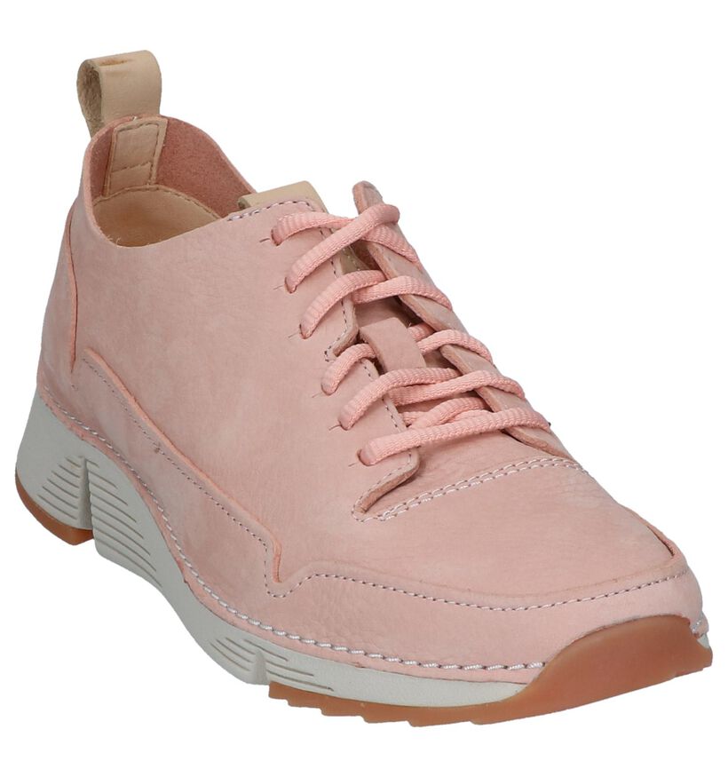 Clarks Chaussures à lacets en Rose clair en nubuck (241588)