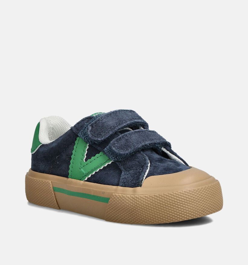 Victoria Tribu Chaussures à scratch en Bleu foncé pour filles, garçons (363402) - pour semelles orthopédiques