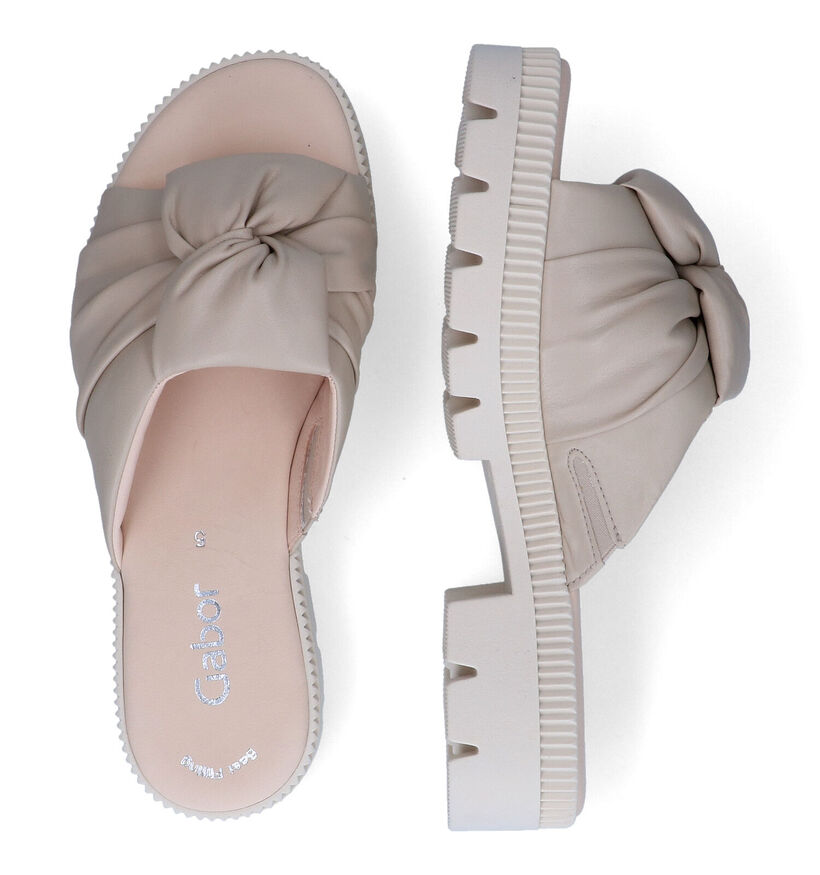 Gabor Best Fitting Mules en Beige en simili cuir (306748)