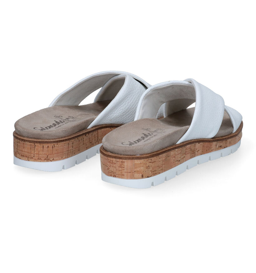 Solemade Mia Witte Slippers in leer (305190)