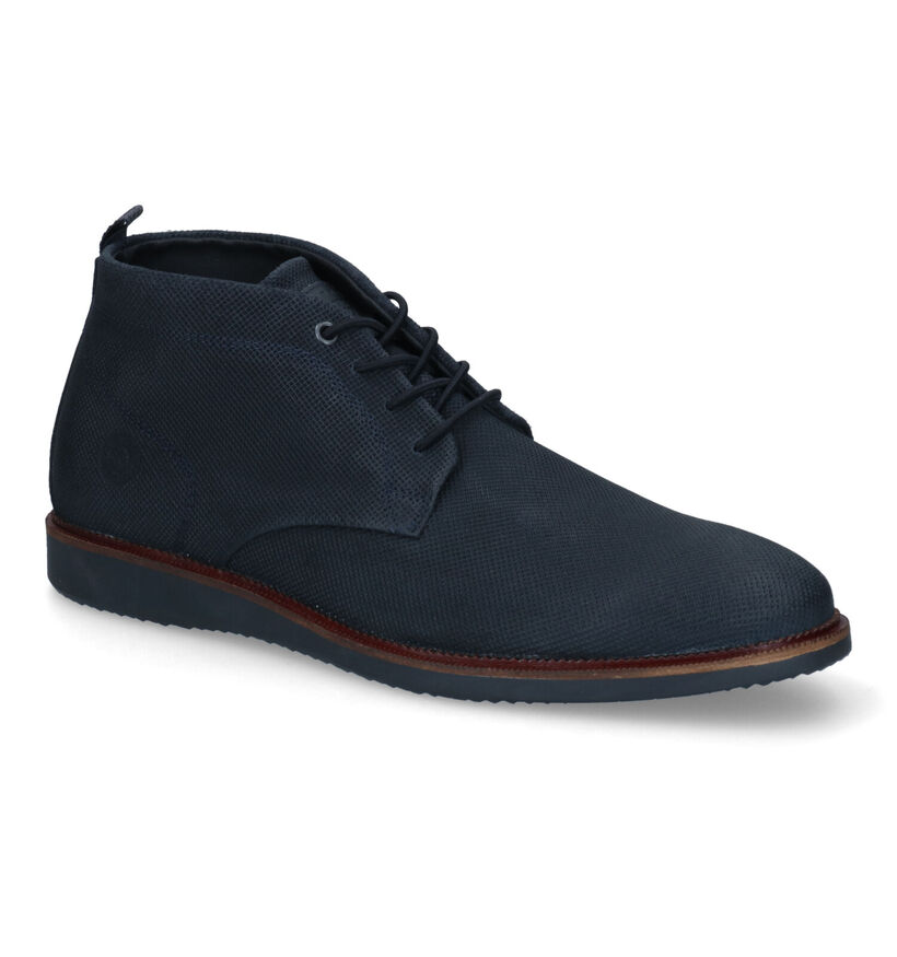 Bullboxer Blauwe Hoge Schoenen in leer (319437)