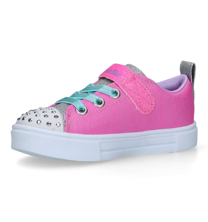 Skechers Twinkle Sparks Roze Sneakers met Lichtjes voor meisjes (319543)