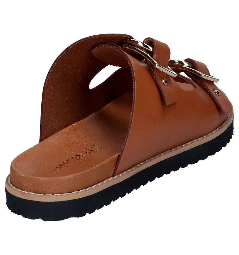 Hampton Bays Nu-pieds plates en Cognac pour femmes (293025)