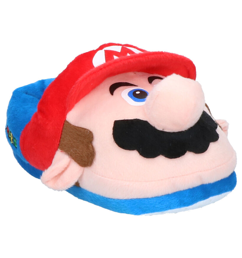 Mario Pantoufles en Bleu en textile (260666)