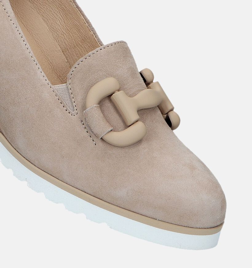 Softwaves Beige Pumps met sleehak voor dames (340423) - geschikt voor steunzolen