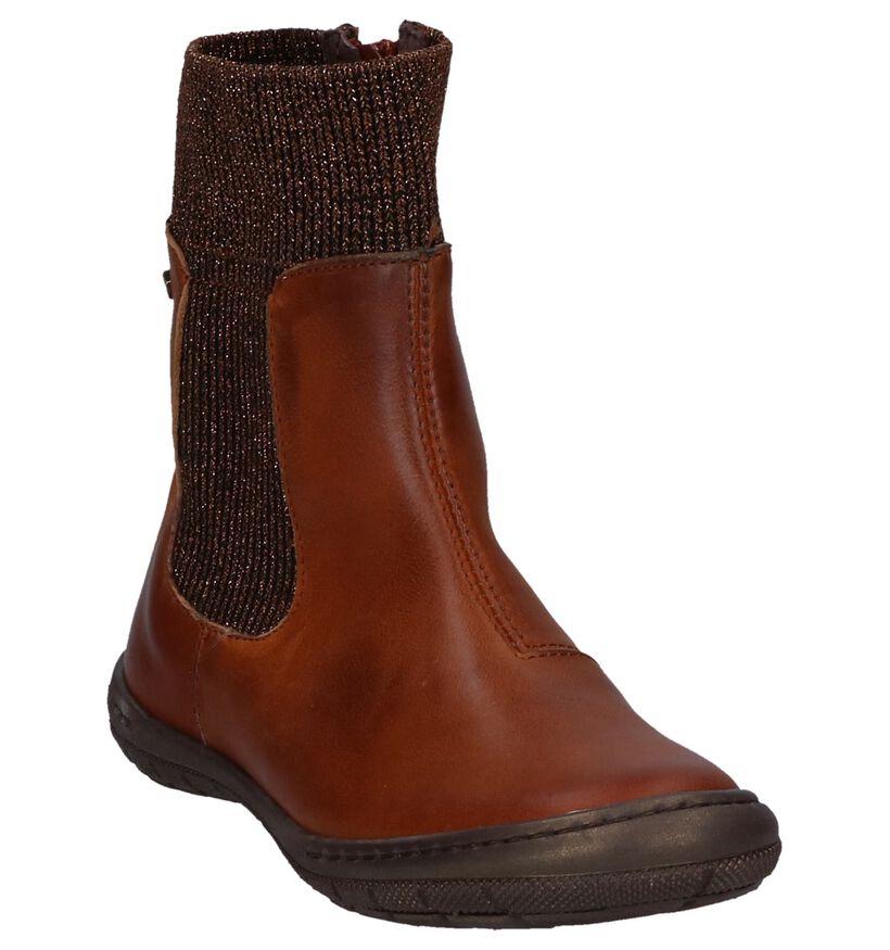 STONES and BONES Bottes basses en Cognac en cuir (255530)