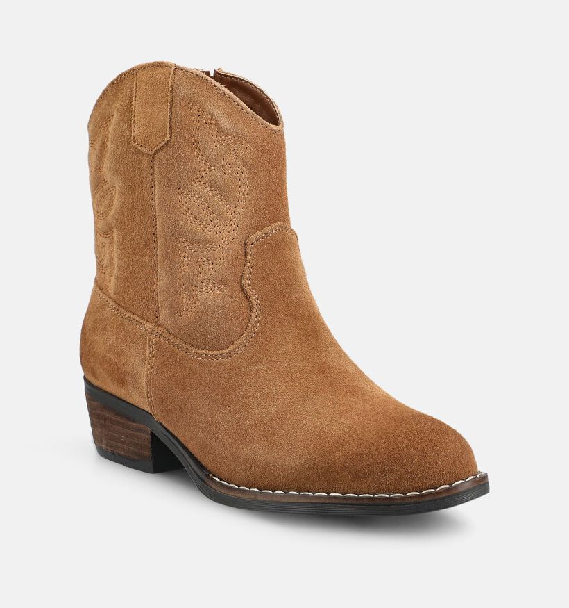 Milo & Mila Bottes de cowboy en Cognac pour filles (379101)