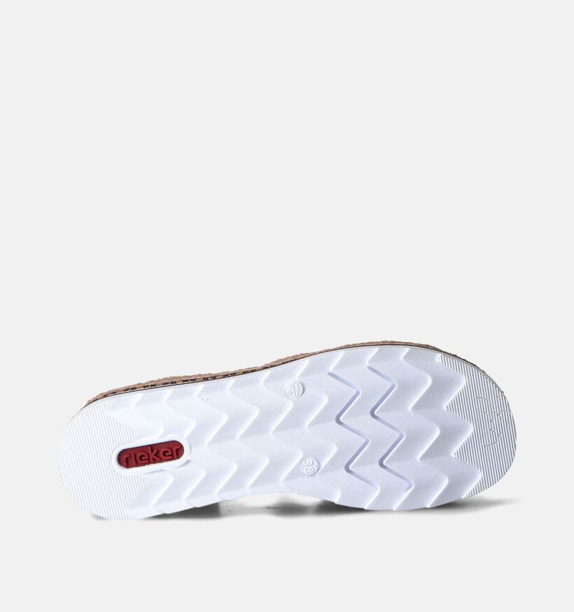 Rieker Sandales talon compensé en Or pour femmes (354938)