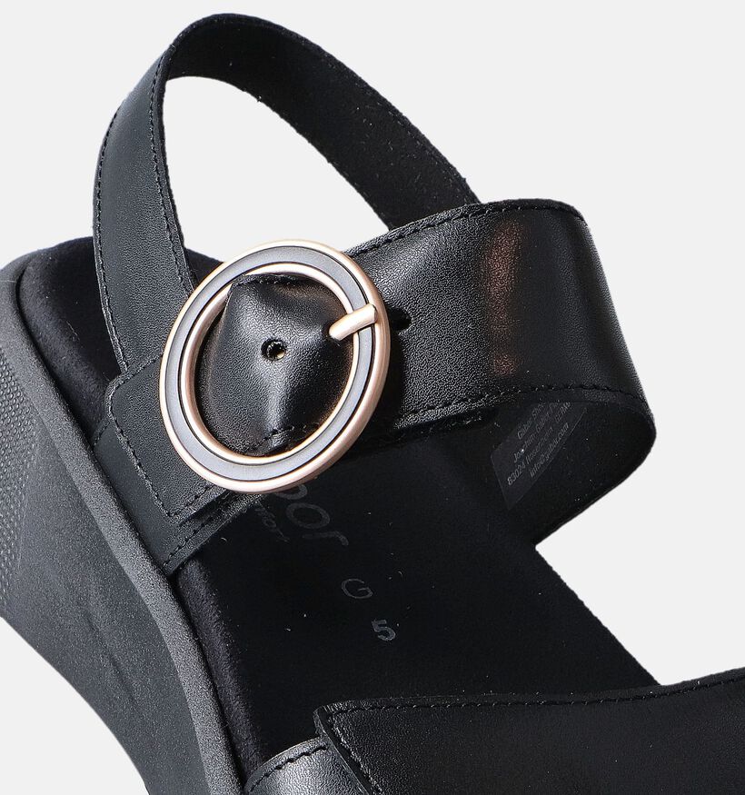 Gabor Zwarte Sandalen voor steunzolen voor dames (356659) - geschikt voor steunzolen