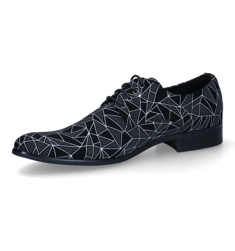 Lureaux Silver Spider Zwarte Geklede Veterschoenen in kunststof (312586)