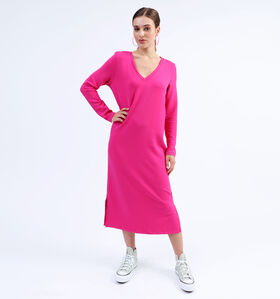 Vero Moda Silky Robe mi-longue en Rose pour femmes (335549)