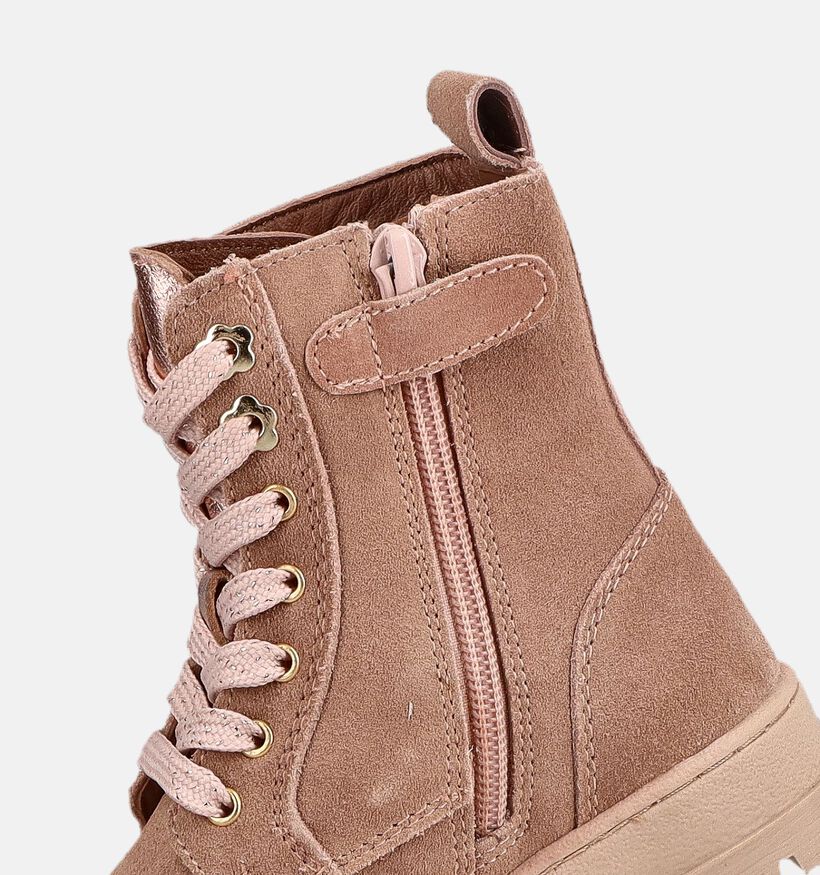 Milo & Mila Roze Boots met Veters en Rits voor meisjes (379075)
