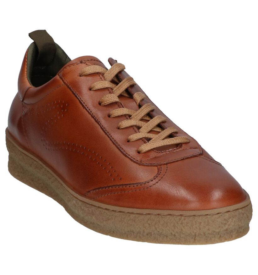 Borgo Sport Chaussures basses en Cognac en cuir (242657)