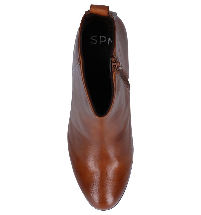 SPM Bottillons à talons en Cognac en cuir (257779)