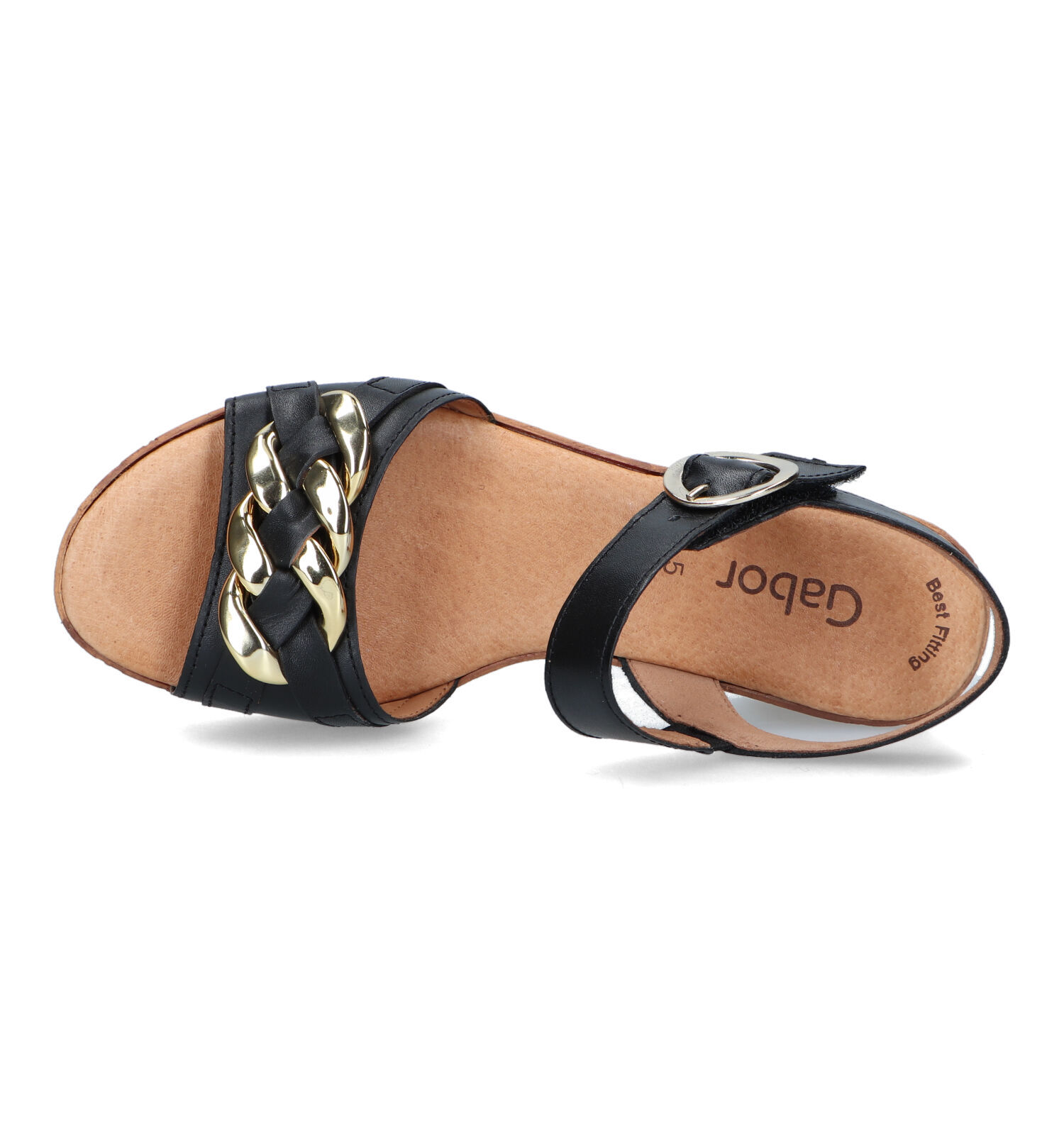 Gabor Best Fitting Zwarte Sandalen Dames Sandalen Online op TORFS.BE