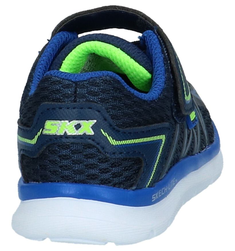 Skechers Baskets basses en Bleu foncé en textile (214938)