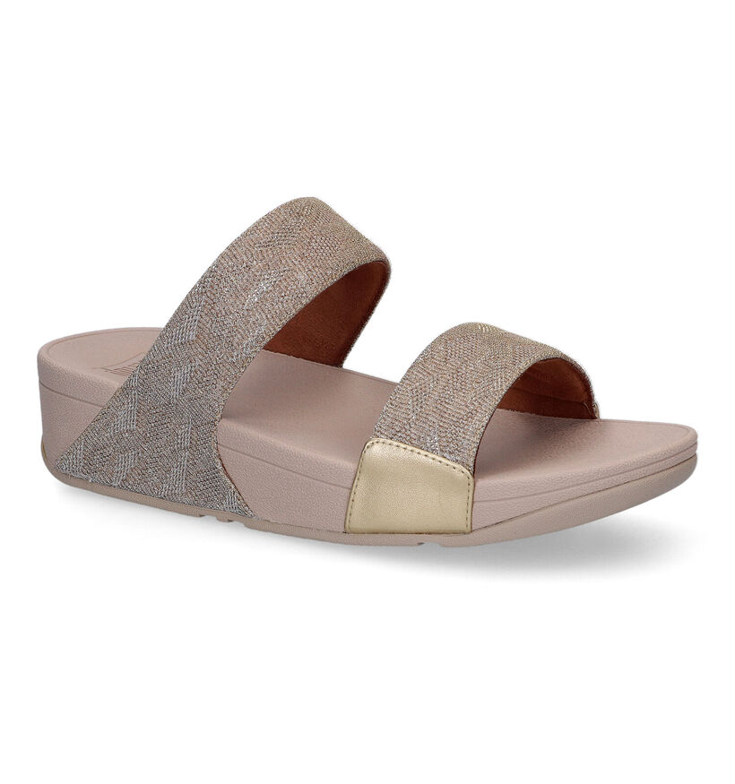 FitFlop Lulu Geo Glitz Zwarte Slippers in stof (304821)