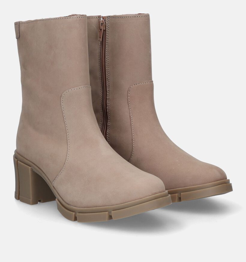 Tango Romy Bottillons avec talon carré en Taupe pour femmes (333470)