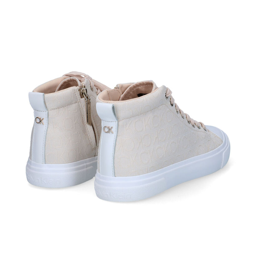 Calvin Klein Vulcanized Beige Sneakers in stof (310788)